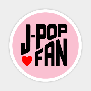 J-POP fan with heart on a curve Magnet